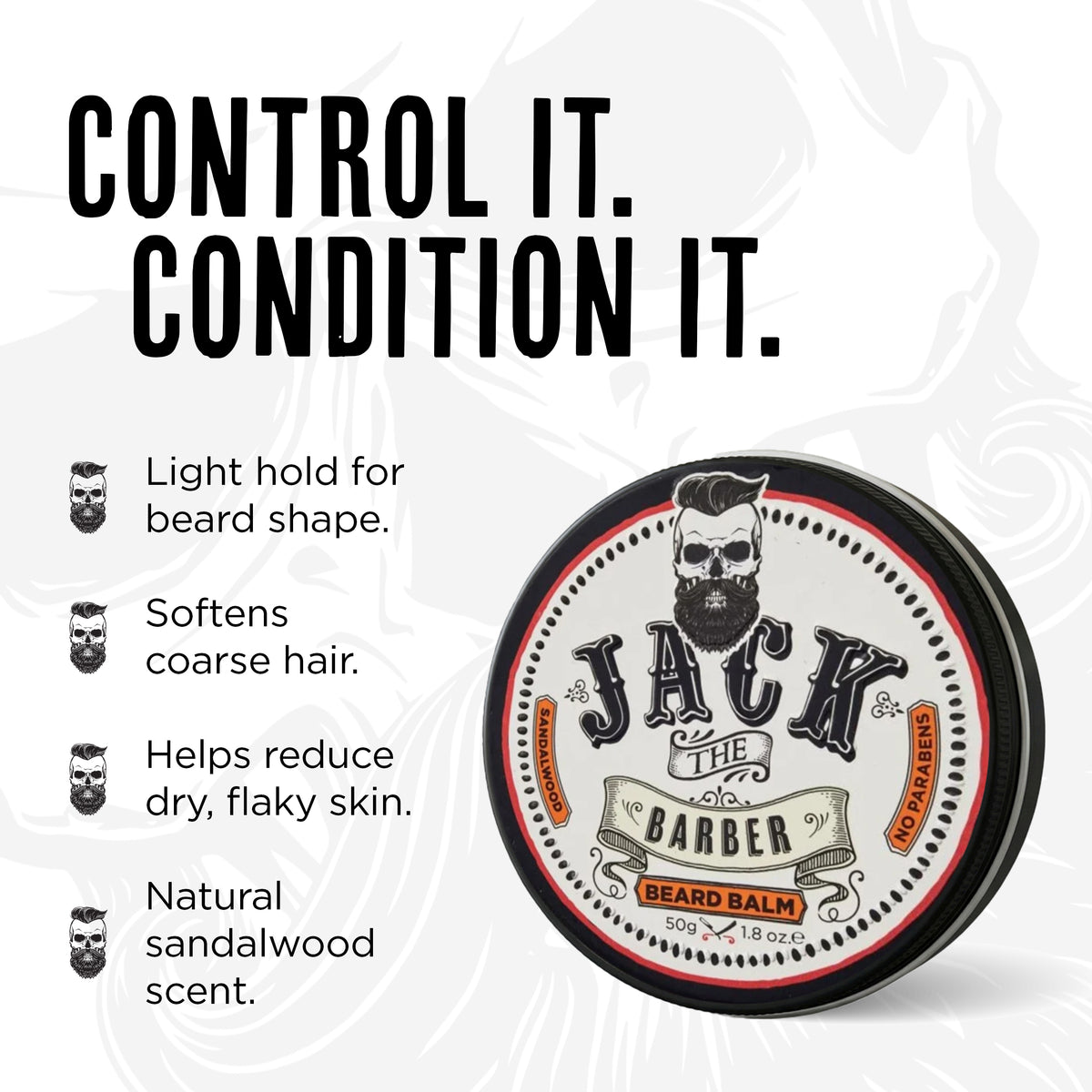 Jack the Barber Beard & Moustache Balm — product detail 1 of 9