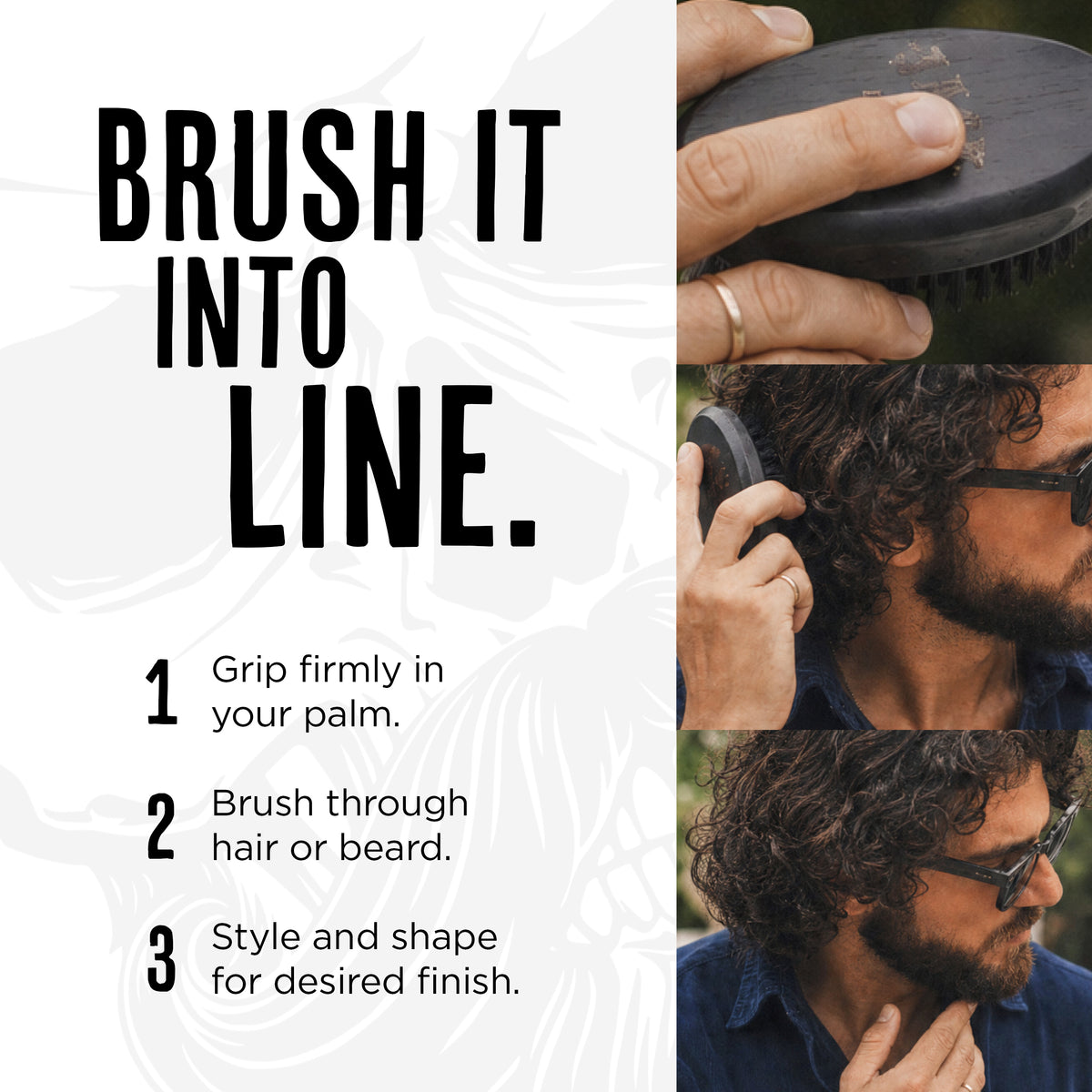 Jack the Barber Oval Hair & Beard Brush — product detail 3 of 8