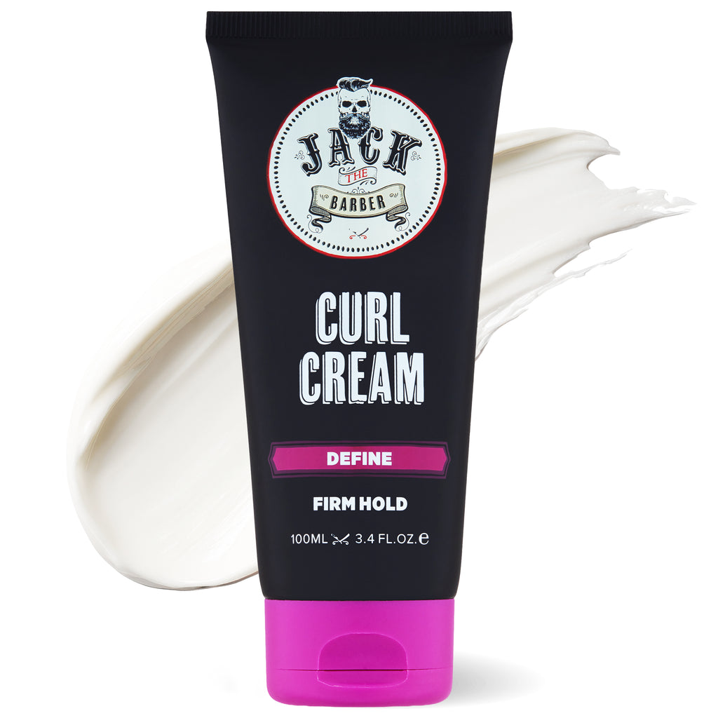 Tube of Jack the Barber Curl Cream on a white background
