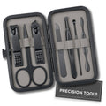 Jack the Barber 7 piece manicure grooming kit, open