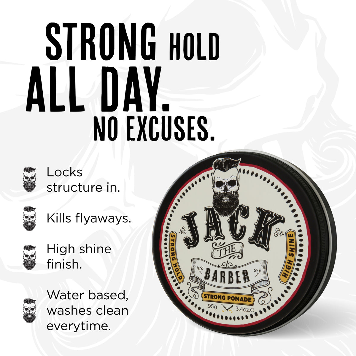 Jack the Barber Strong Pomade — product detail 1 of 9