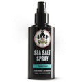 Black bottle of Jack the Barber Sea Salt Spray on a white background