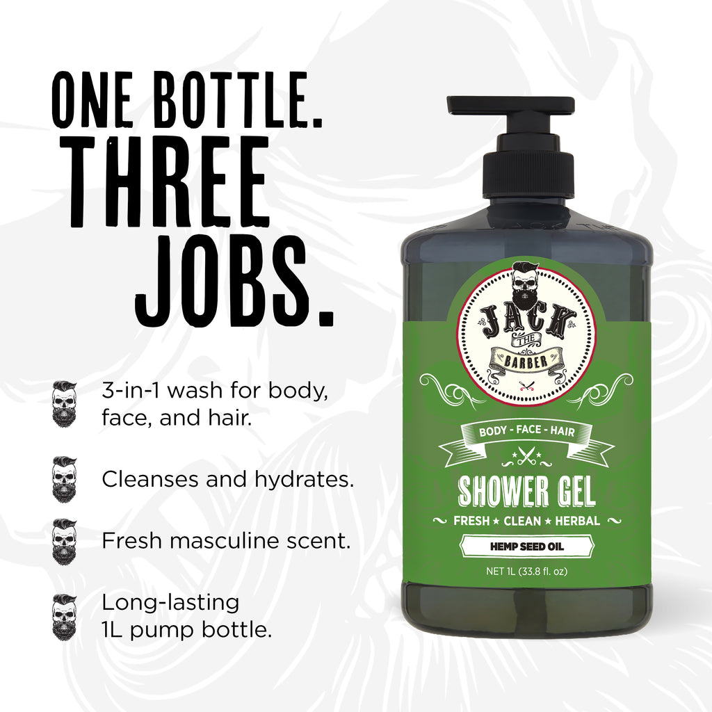 Jack the Barber Hemp Seed Oil Shower Gel — product detail 1 of 8