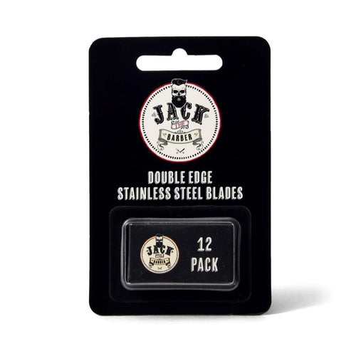 Pack of Jack the Barber double edge razor blades, 12 count